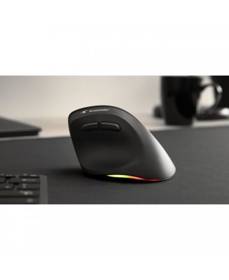 Souris Ergonomique Sans Fil - BLUESTORK - ERGO LUMI - PC/MAC - Noir