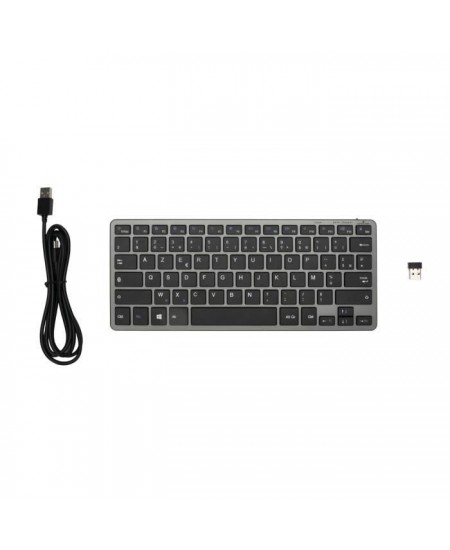 Clavier Sans Fil - BLUESTORK - MINI R - Compact - Rechargeable - Gris/Noir