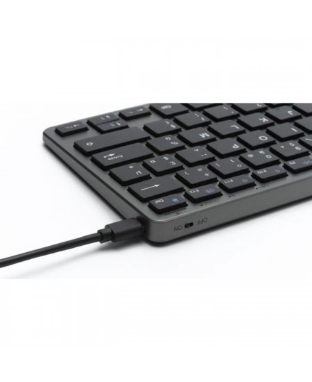 Clavier Sans Fil - BLUESTORK - MINI R - Compact - Rechargeable - Gris/Noir