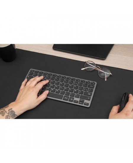 Clavier Sans Fil - BLUESTORK - MINI R - Compact - Rechargeable - Gris/Noir