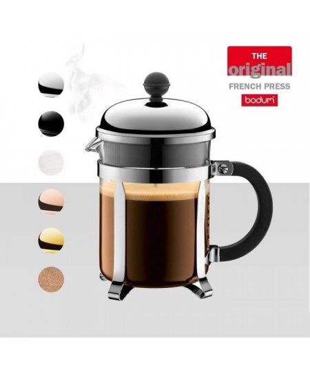 CHAMBORD - Cafetiere a piston BODUM , 4 tasses, 0.5 l, acier inox