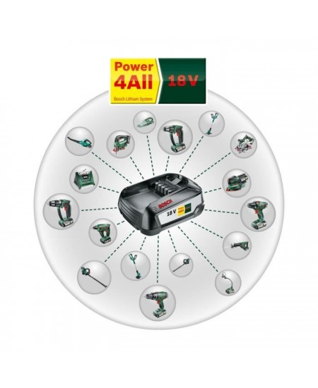 Batterie lithium-ion Bosch - 18 V 2,5 Ah - Li-ion - Grande autonomie - Sans effet mémoire