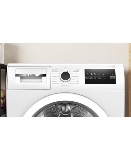 Seche-linge a condensation BOSCH WTN85V08FR SER4 - 7 kg - Induction - L60cm - Classe B - Blanc