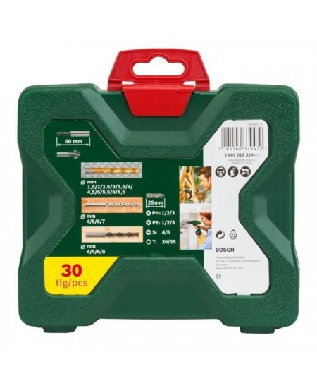 Coffret d'accessoires pour le perçage et le vissage X-Line (30 pcs) - BOSCH