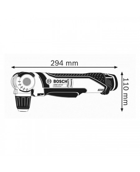 Perceuse d'angle 12V GWB 12V-10 (sans batterie ni chargeur) en coffret L-BOXX - BOSCH - 0601390909