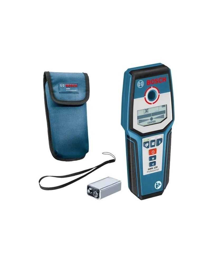 Détecteur Bosch Professional GMS 120 avec 1 pile 9 V (6LR61) et accessoire de transport - 0601081004