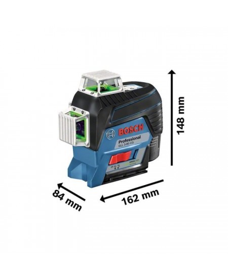 Laser ligne 12V GLL 3-80 CG vert + batterie GBA 2Ah + chargeur GAL 1230 CV BOSCH 0601063T00