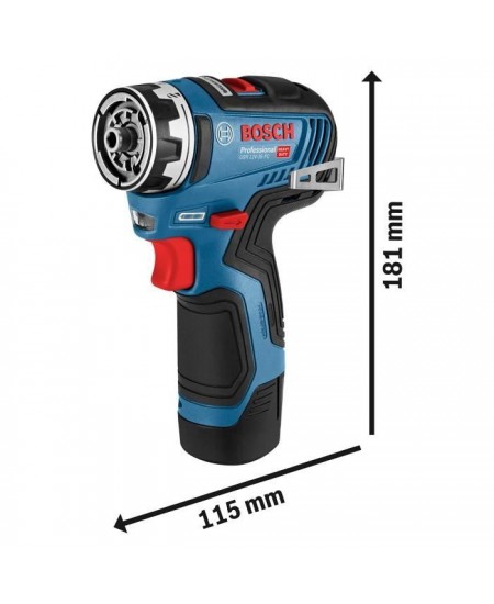 Bosch - Perceuse-visseuse sans fil GSR 12V-35 FC Flexiclic - 35Nm sans batterie ni chargeur dans une L-Boxx 102 Professional