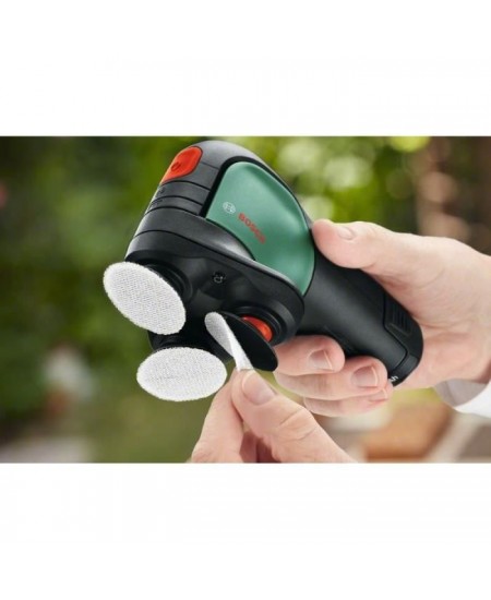 Ponceuse-polisseuse Bosch EasyCurvSander 12 PowerForAll (Sans batterie, avec 3 éponges a polir, 9 abrasifs + aspirateur a