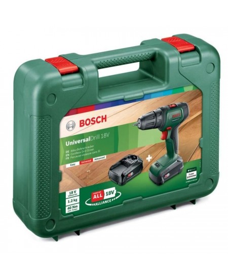 Perceuse-visseuse sans-fil Bosch - AdvancedDrill 18 - 2 batteries 18V-2,5Ah + chargeur