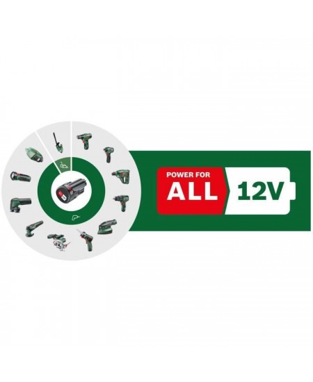 Perceuse a percussion Bosch - EasyImpact 1200 (2 batteries 12V, 1 chargeur, 1 embout de vissage double) - PowerForAll