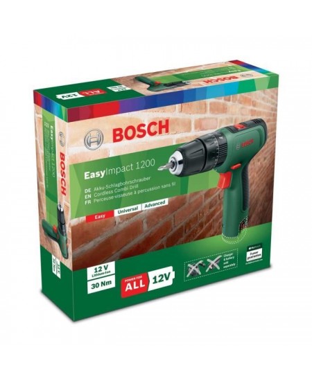 Perceuse a percussion sans-fil Bosch - EasyImpact 1200 (Livrée sans batterie ni chargeur)