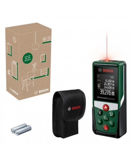 Télémetre laser UniversalDistance 40 C Bosch (mesure précise de distances jusqu'a 40 m, connectivité Bluetooth, fonctions de