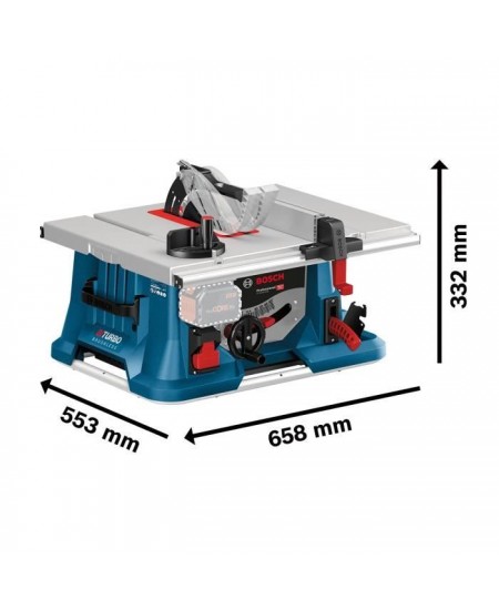 Scie sur table Bosch Professional filaire GTS 18V-126 BITURBO+GTA 56 (4500 t/min),accessoires,sans batterie ni chargeur- 0601B44