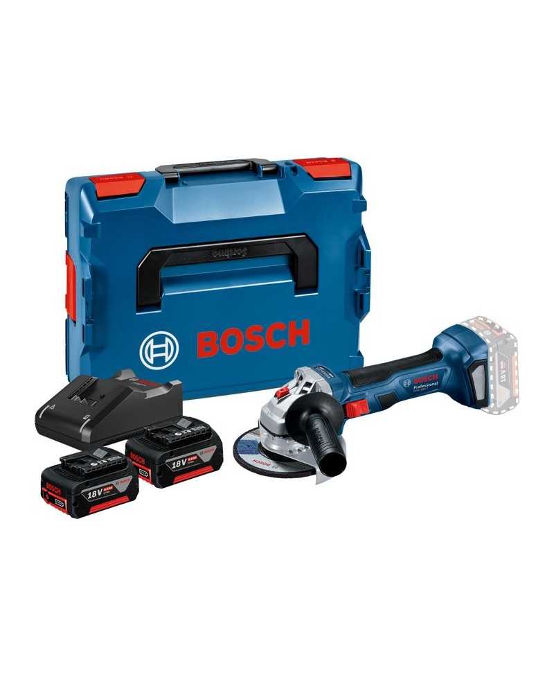 Meuleuse angulaire Bosch Professional GWS 18V-7 + 2 batteries 4,0Ah + Chargeur GAL 18V-40 + L-Boxx - 06019H9005