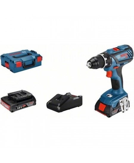 Perceuse-visseuse Bosch Professional GSR 18V-28 + 2 batteries 2,0Ah + chargeur GAL1820 + L-Case - 06019H4109