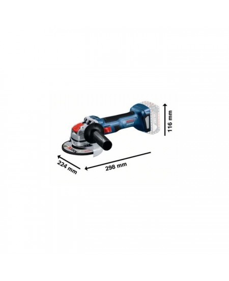 Meuleuse angulaire Bosch Professional GWX 18V-7 - Diametre disque 125 mm + 2 batteries 4,0Ah + L-Boxx - 06019H9105