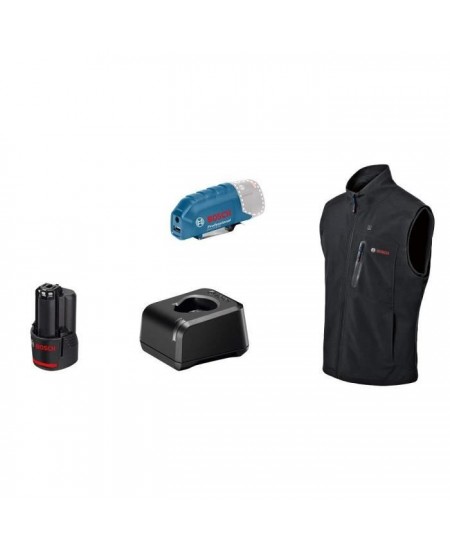 Veste chauffante Bosch Professional GHV 12+18V XA taille XL, avec batterie 12V - 06188000G7