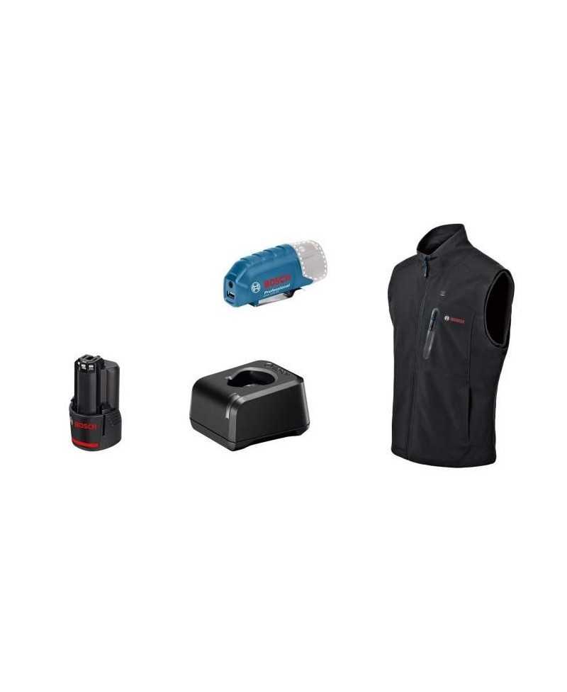 Veste chauffante Bosch Professional GHV 12+18V XA taille XL, avec batterie 12V - 06188000G7