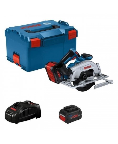 Scie circulaire Bosch Professional GKS 18V-57-2 + 2 batteries ProCORE 18V 5.5Ah + Chargeur GAL1880 CV + L-BOXX - 06016C1202