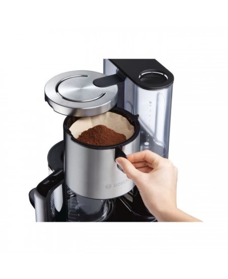 Cafetiere filtre programmable BOSCH Styline - Noir - 15 tasses - 1160W