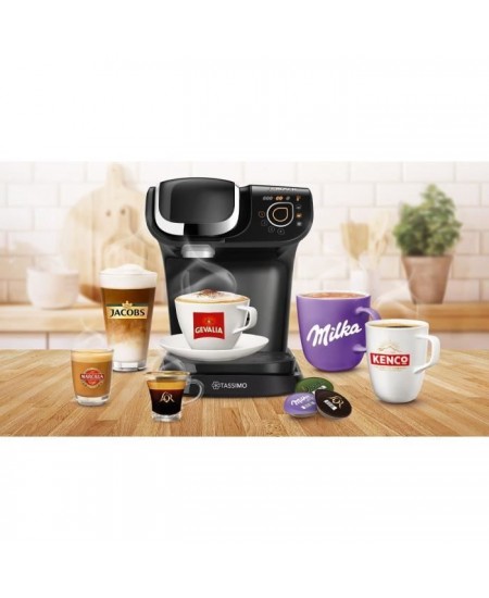 Cafetiere Tassimo - BOSCH TAS6502 - Noir - Espresso - Réservoir d'eau amovible - Pose libre