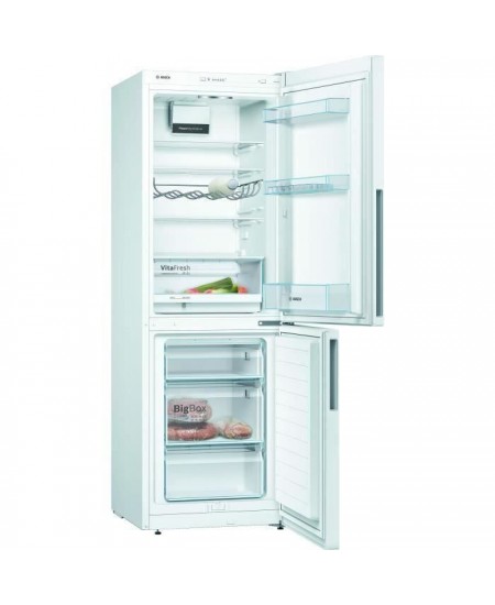 BOSCH KGV33VWEAS - Réfrigérateur congélateur bas - 286L (192+94) - Froid brassé low frost - L 60cm x H 176cm - Blanc