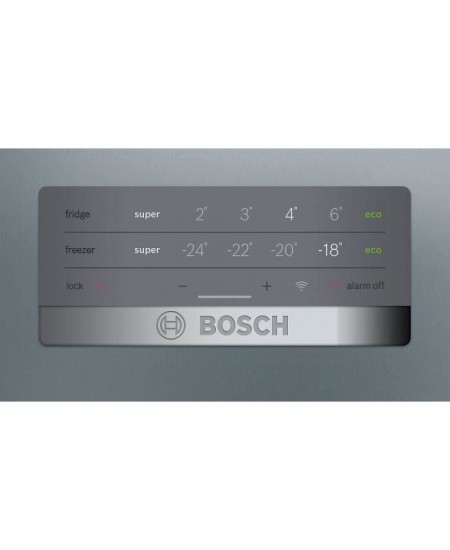 Réfrigérateur combiné pose-libre BOSCH - SER4 - Inox look - Vol.total: 368L - No Frost