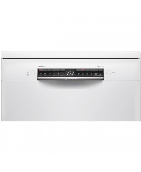 Lave-vaisselle pose libre BOSCH SMS4HTW47E SER4 - 12 couverts - Induction - L60cm - 44dB - Blanc