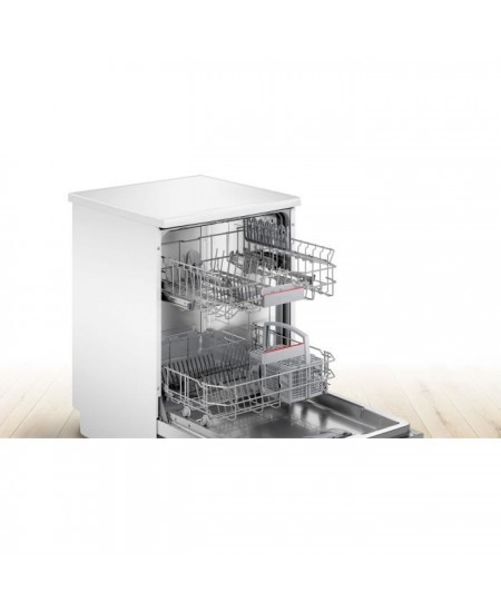 Lave-vaisselle pose libre BOSCH SMS4HTW47E SER4 - 12 couverts - Induction - L60cm - 44dB - Blanc