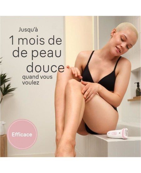 Épilateur électrique - BRAUN - Silk-épil 7 - Épilation facile - Peau douce longue durée - 7-030 - Blanc / Rose