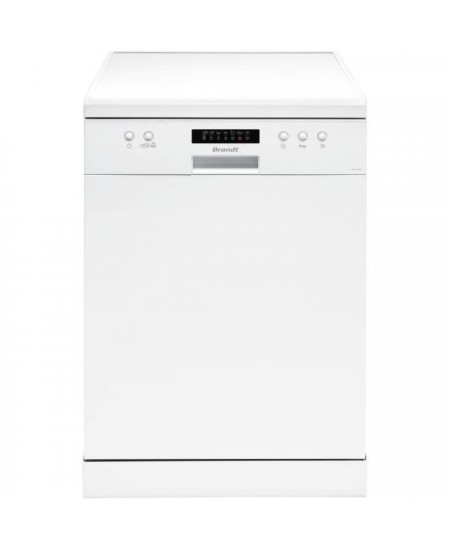 Lave-vaisselle pose libre BRANDT LVC147W - 14 couverts - L60cm - 47dB - Blanc