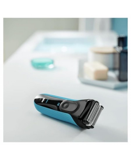 Rasoir électrique BRAUN Series 3 ProSkin 3040s Wet & Dry rechargeable - Bleu