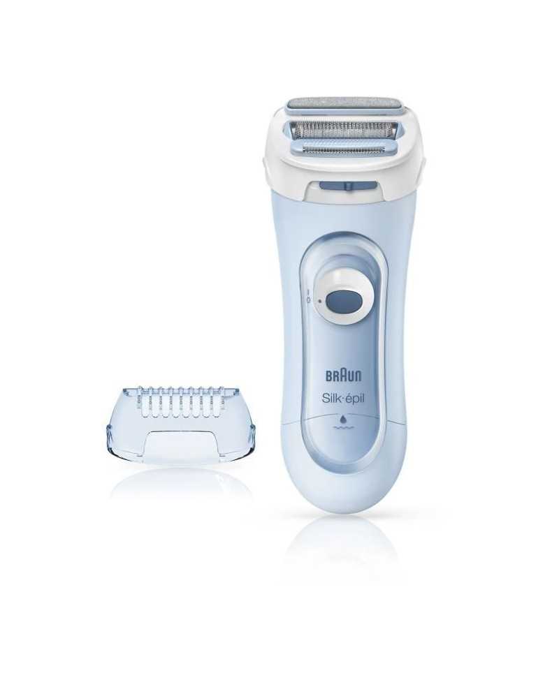 Rasoir électrique BRAUN Silk-épil Lady Shaver 5-160 pour Femme - 3 en 1 - Sans Fil - Wet & Dry - Bleu