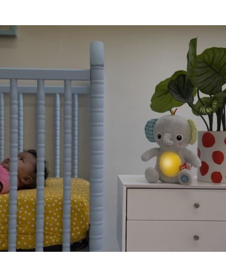 BRIGHT STARTS Jouet peluche éléphant Hug-a-Bye Baby, sons et lumieres