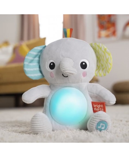 BRIGHT STARTS Jouet peluche éléphant Hug-a-Bye Baby, sons et lumieres