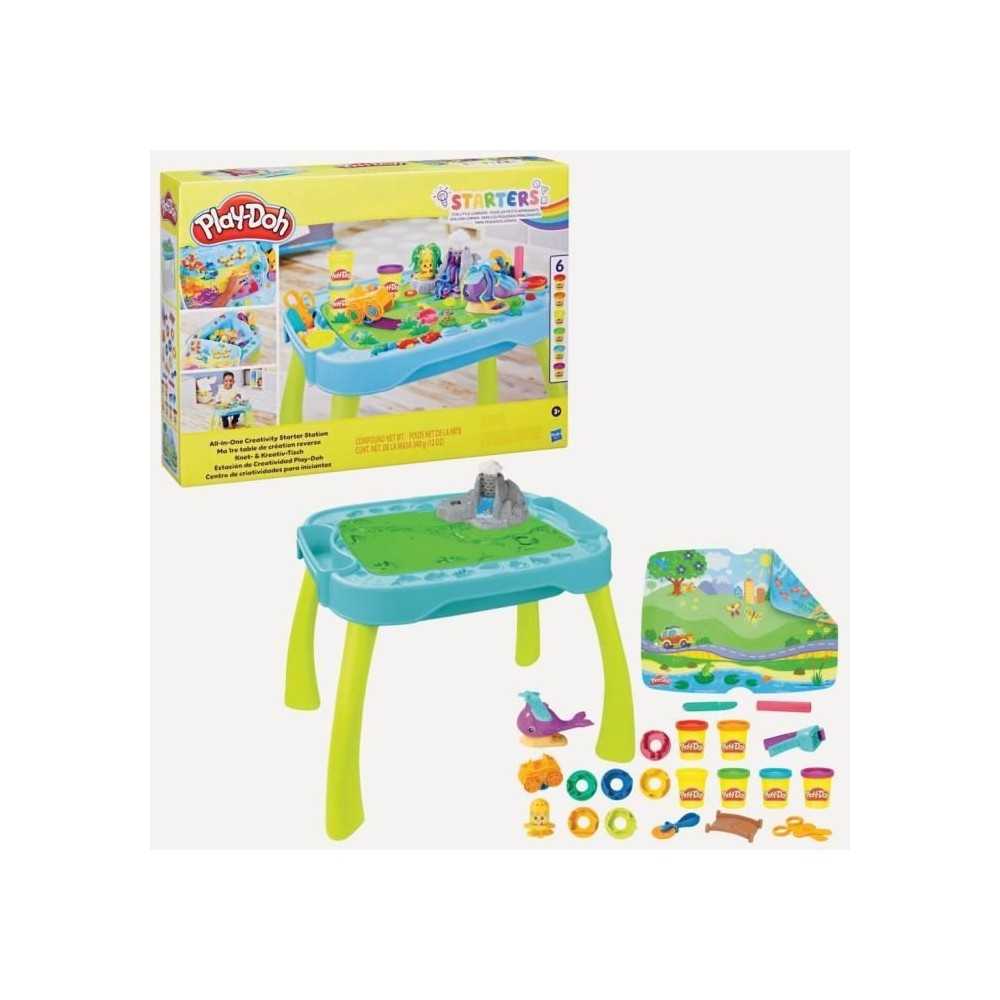 Table de création Play-Doh réversible pour enfants avec 15 accessoir