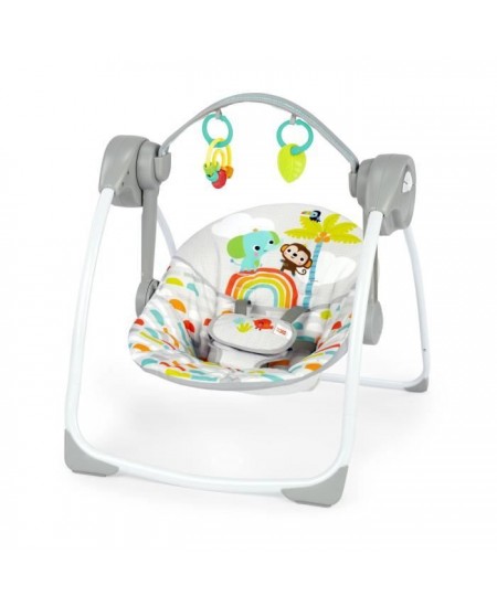 BRIGHT STARTS Playful Paradise balancelle portable pour bébé, compacte et automatique avec musique, des la naissance