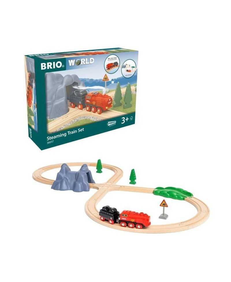 BRIO World - Circuit Locomotive a piles a vapeur - 36017 - Circuit en bois