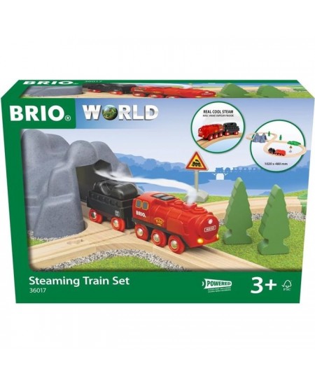 BRIO World - Circuit Locomotive a piles a vapeur - 36017 - Circuit en bois