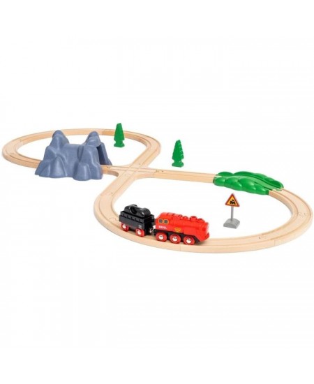 BRIO World - Circuit Locomotive a piles a vapeur - 36017 - Circuit en bois