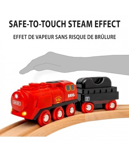 BRIO World - Circuit Locomotive a piles a vapeur - 36017 - Circuit en bois