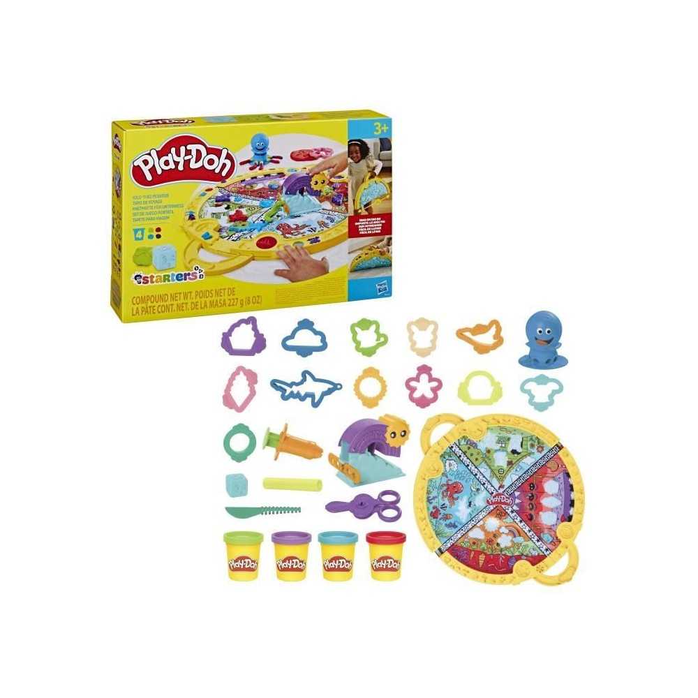 Play-Doh Tapis de voyage, coffret Découverte avec pâte a modeler, lo