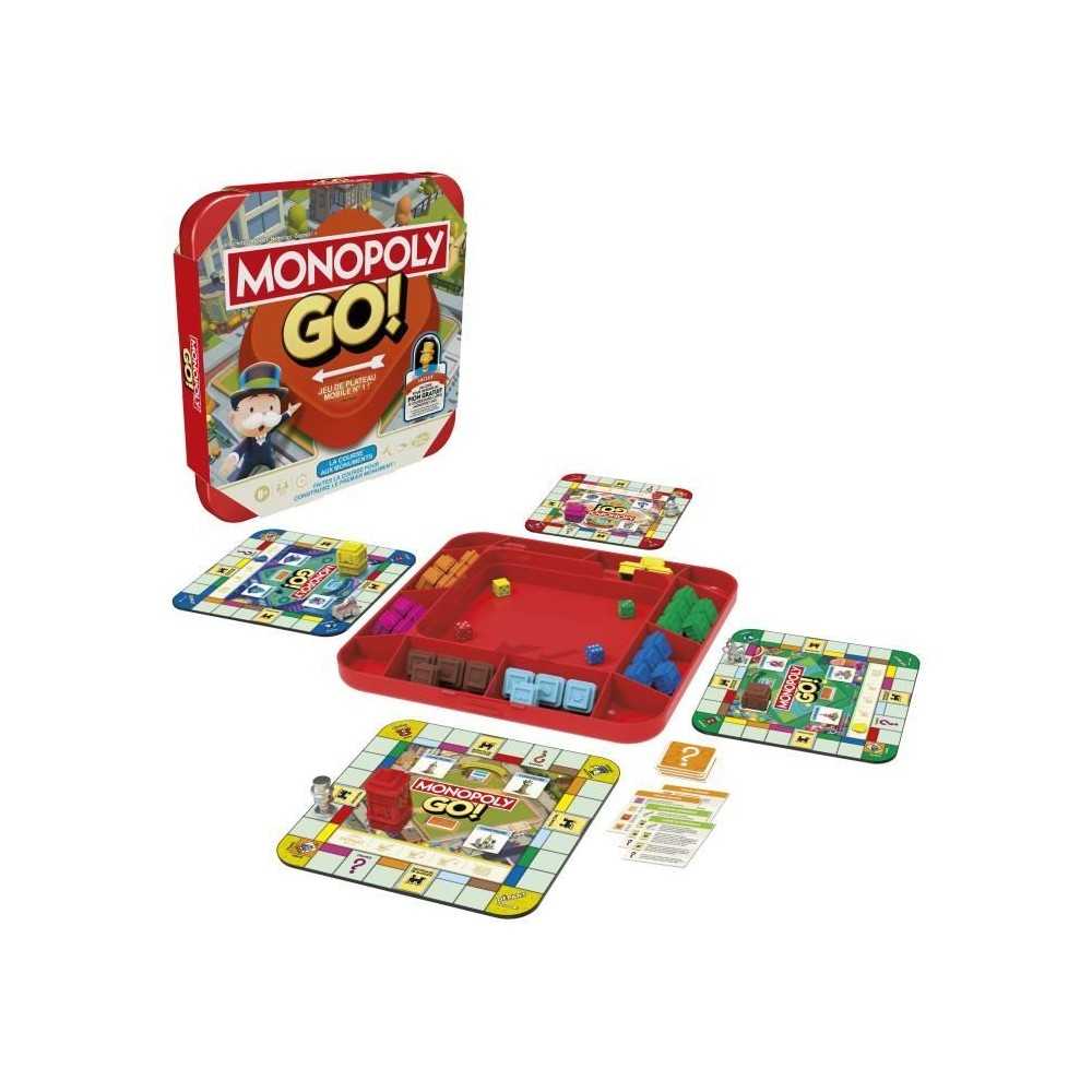 Monopoly Go, Jeu de société a partir de 8 ans, Jeu de plateau famili