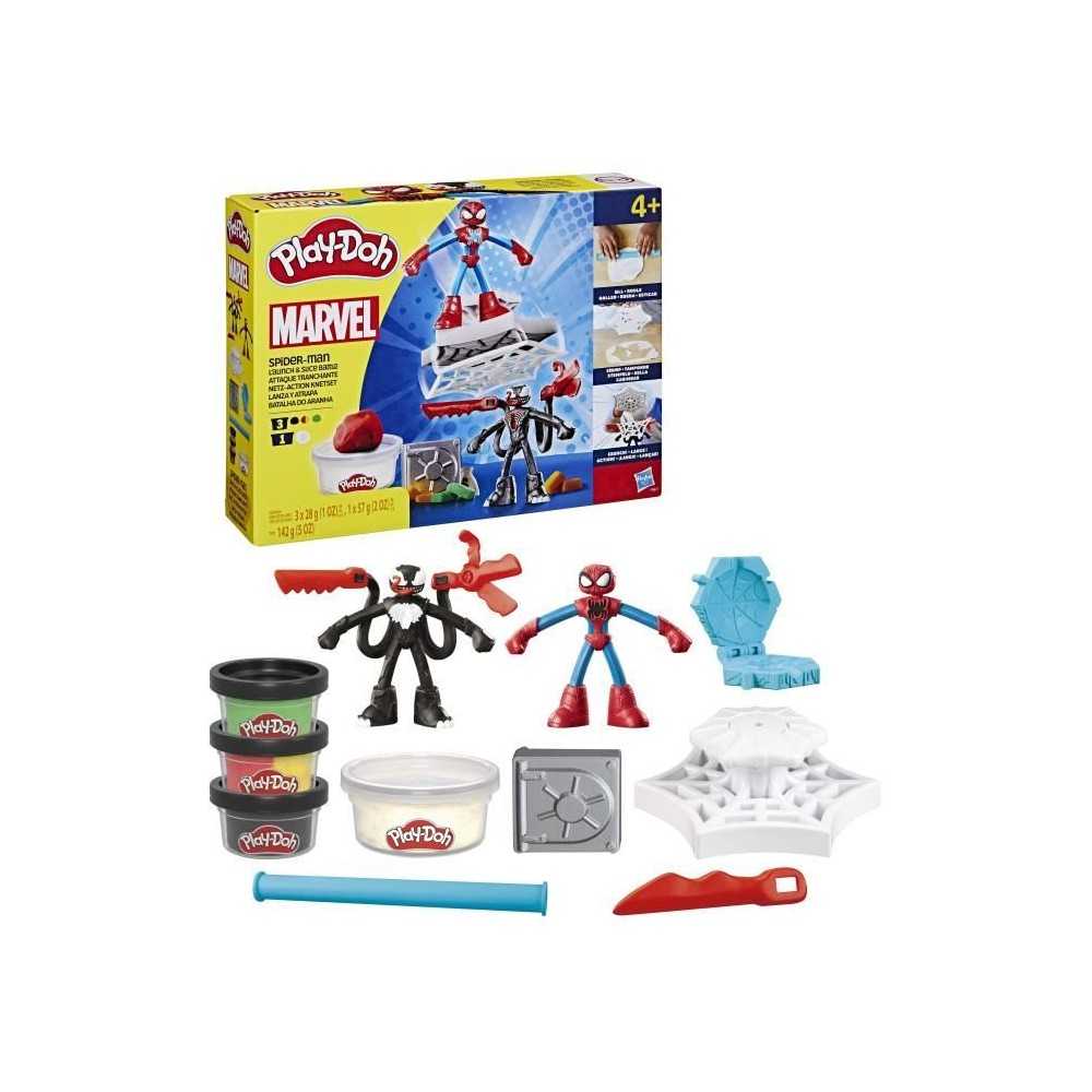 Play-Doh Spider-Man, coffret Attaque tranchante avec 2 figurines flex