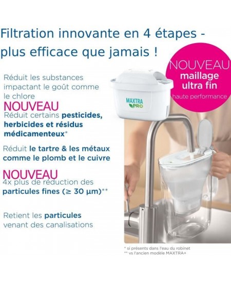 BRITA Carafe filtrante Style bleue + 1 cartouche filtrante MAXTRA PRO All-in-1 - Nouveau MAXTRA +