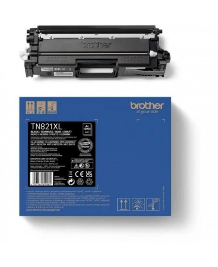 Toner noir - BROTHER - TN821XLBK - 12 000 pages