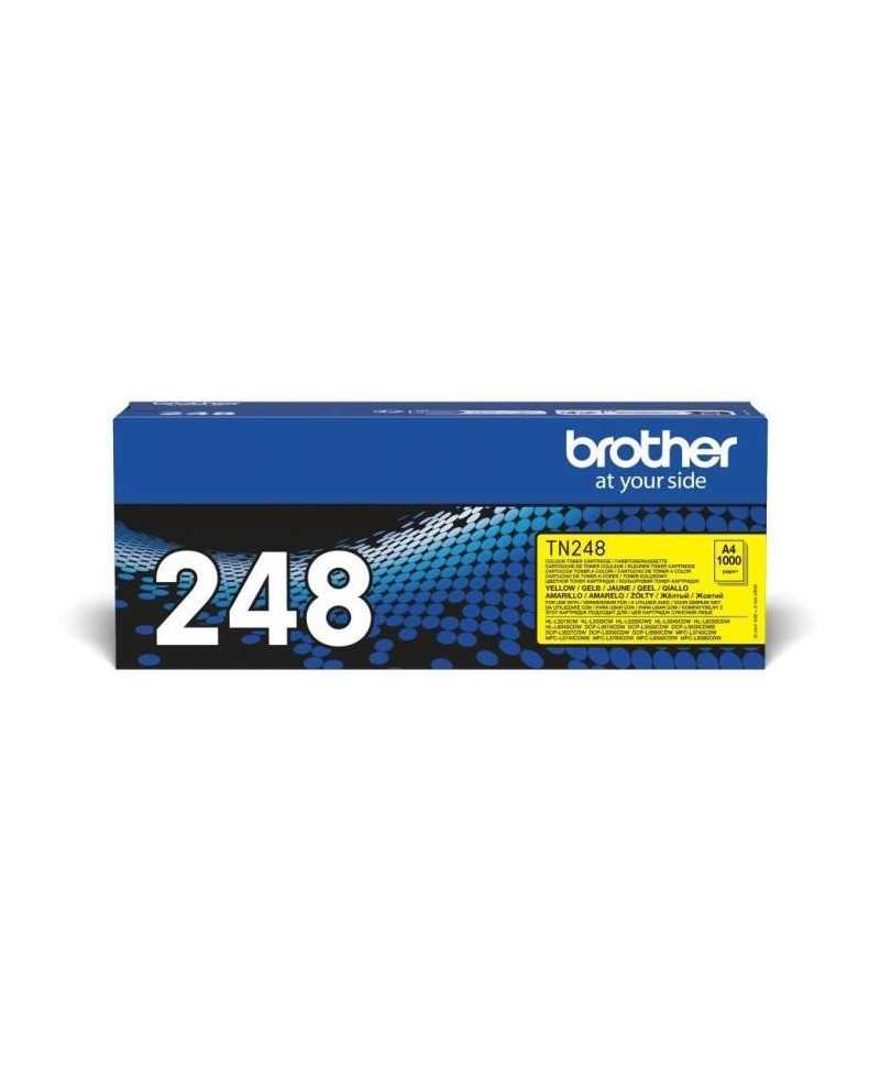 Toner d'encre jaune TN248Y pour imprimantes BROTHER - 1000 pages