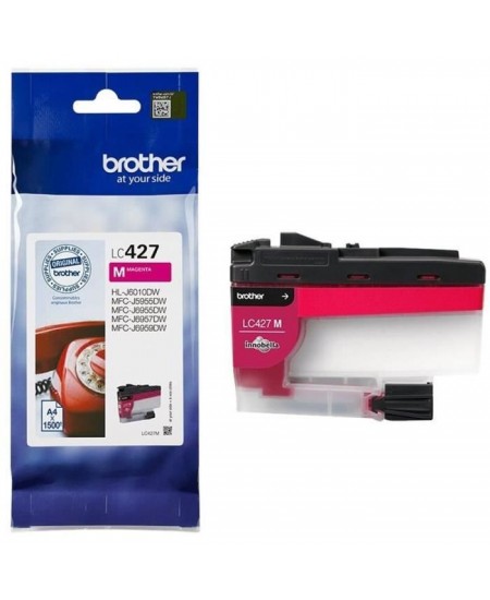 Cartouche d'encre LC427M - BROTHER - Magenta - 1500 pages - Pour Brother MFC-J6955DW, MFC-J6957DW, MFC-J5955DW et HL-J6010DW