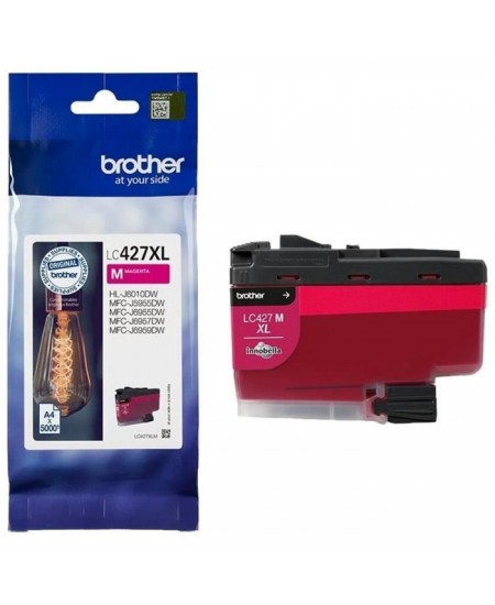 Cartouche d'encre LC427XLM - BROTHER - Magenta - 5000 pages - Pour Brother MFC-J6955DW, MFC-J6957DW, MFC-J5955DW et HL-J6010DW